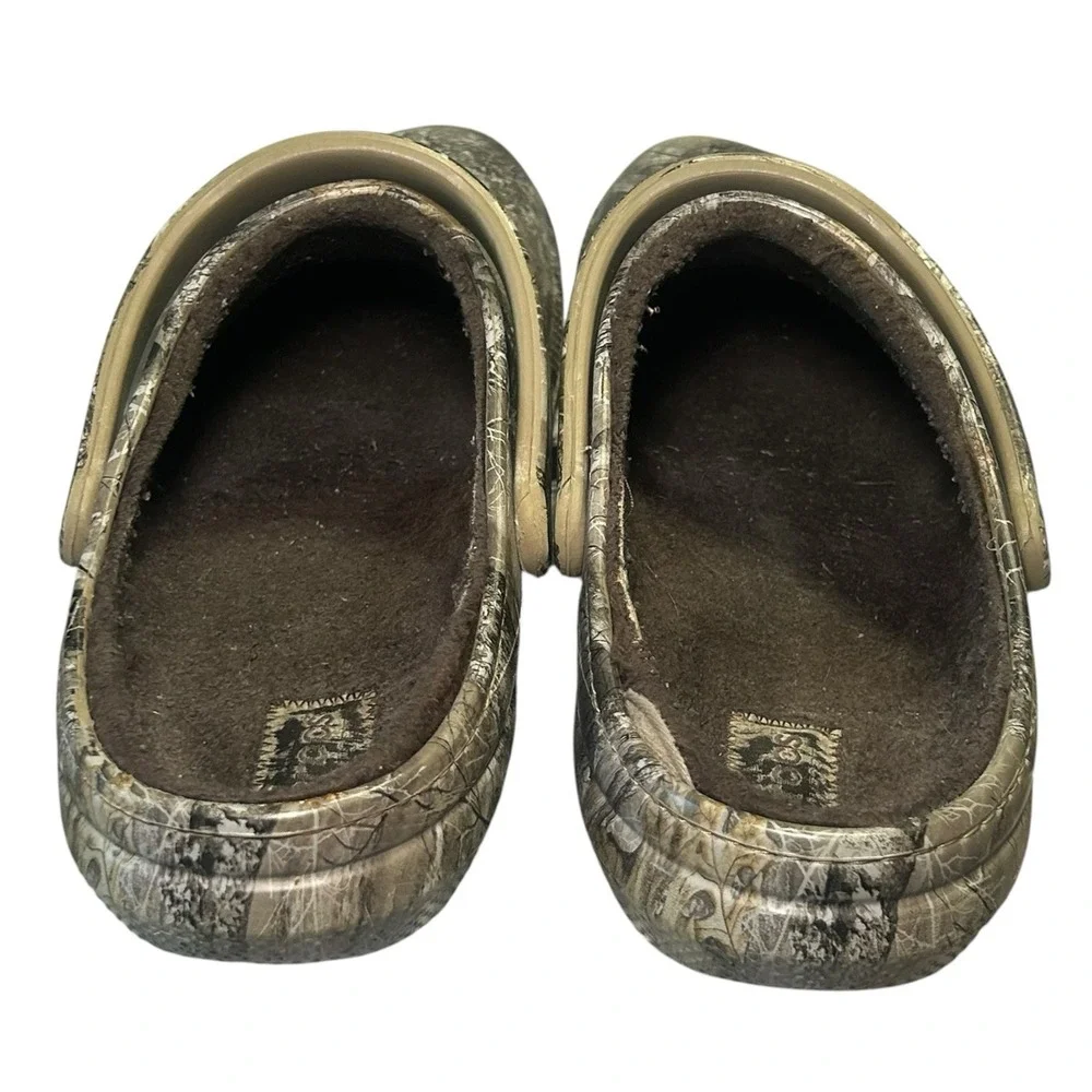 Crocs Classic Lined Realtree Edge Camo Clogs Fuzzy Insulated Men's Size 13